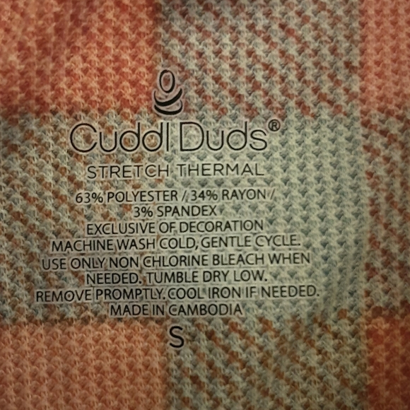 Cuddlduds Red and blue leggings - Picture 3 of 3